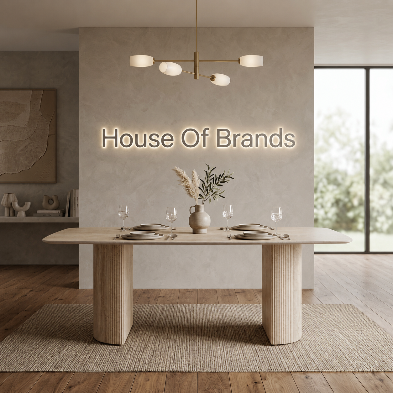 Olympia 160cm Beige Ceramic Marble Dining Set