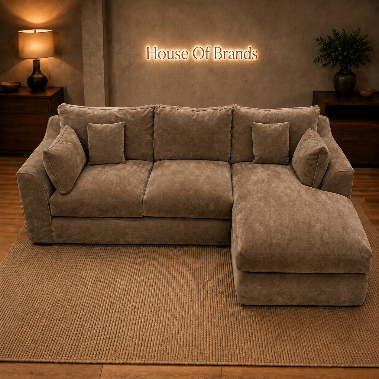 Oslo Feather-Filled Chaise Corner Sofa