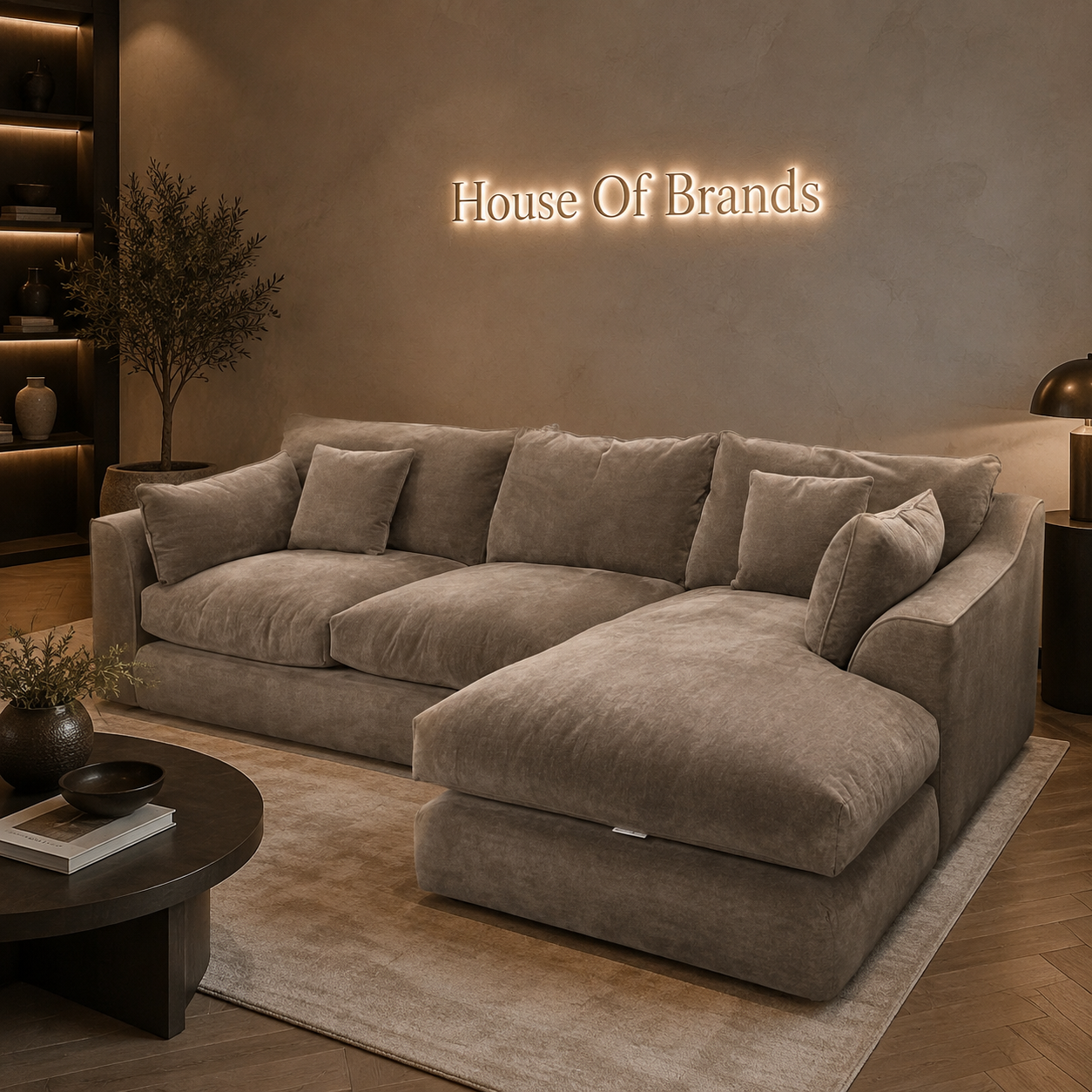 Oslo Feather-Filled Chaise Corner Sofa