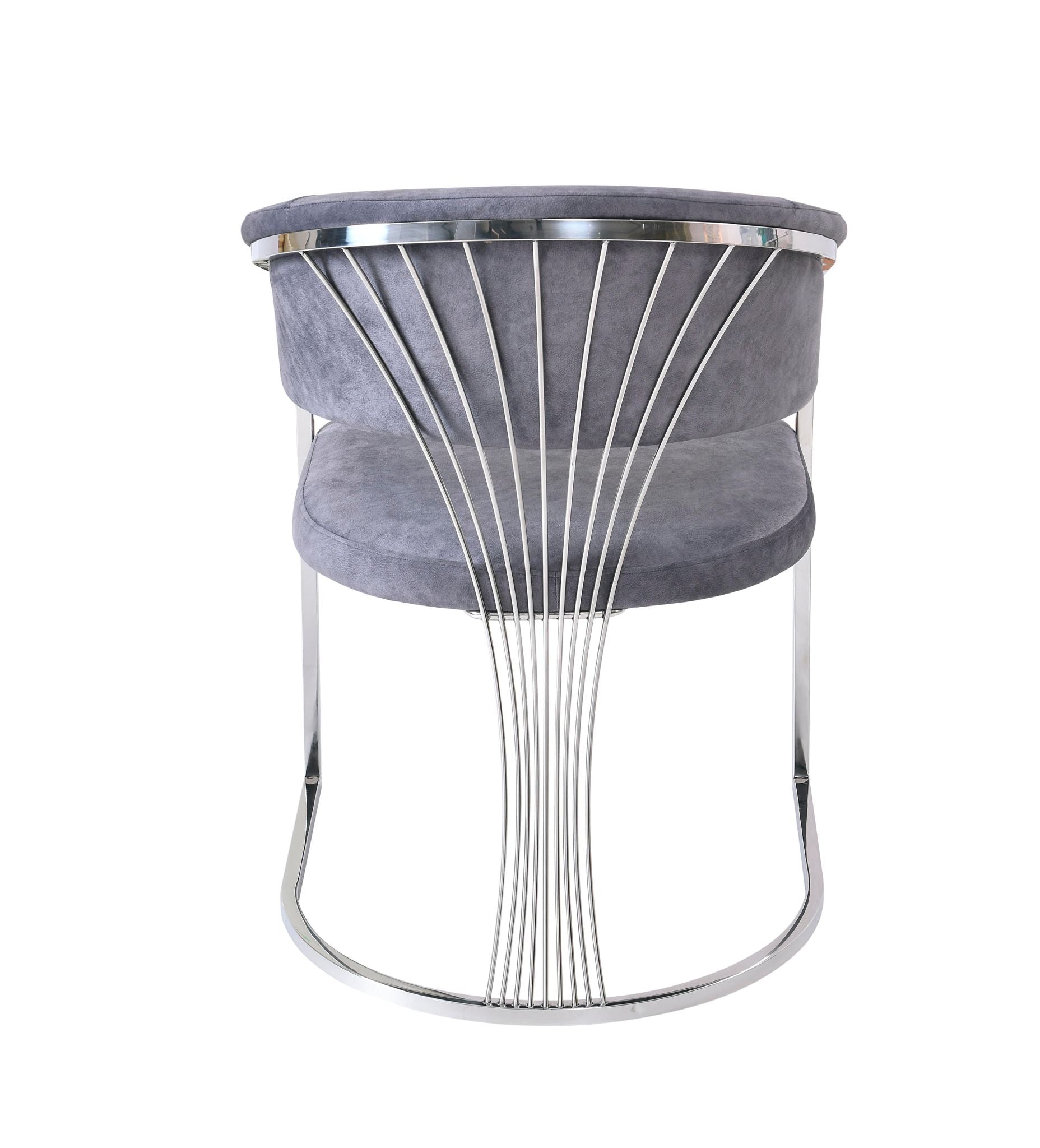 Porado Grey & Silver Dining Chair