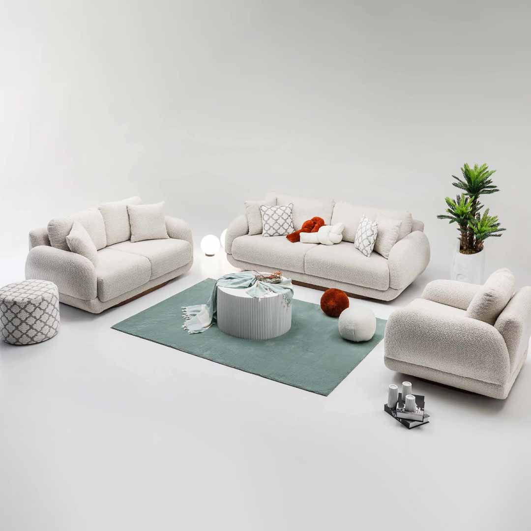 Paris Fabric Sofa Set - Modern Turkish Recliner Sofa with Bed Function