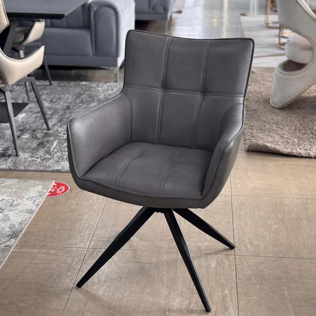 120cm Phoenix Extendable Ceramic Dining Table and 4 Grey Sahara Chairs