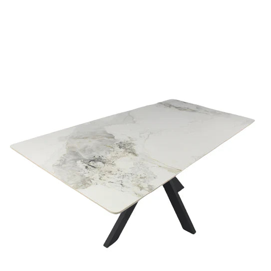 Phoenix 180cm White Ceramic Dining Table