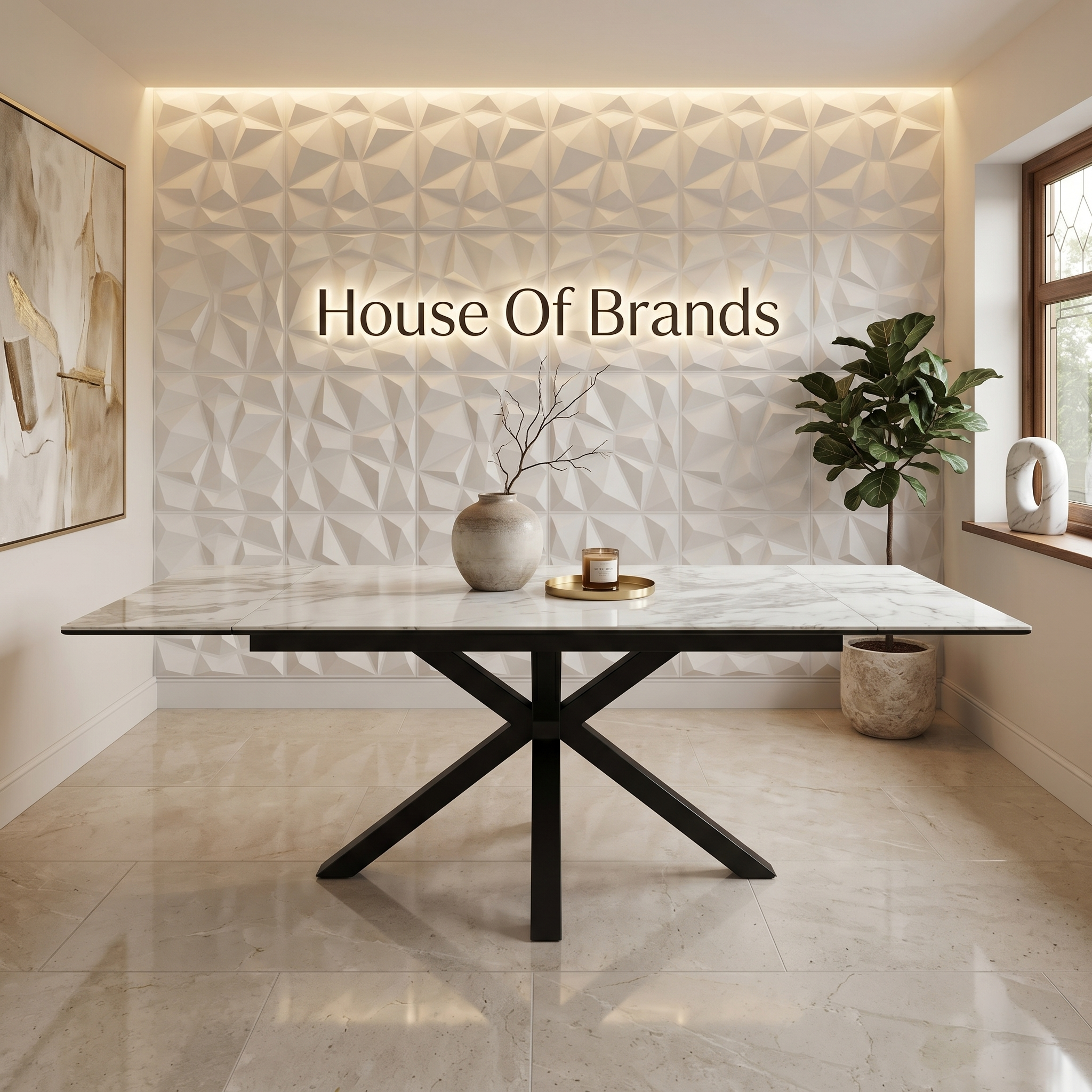 160cm Phoenix White Extendable Ceramic Dining Table
