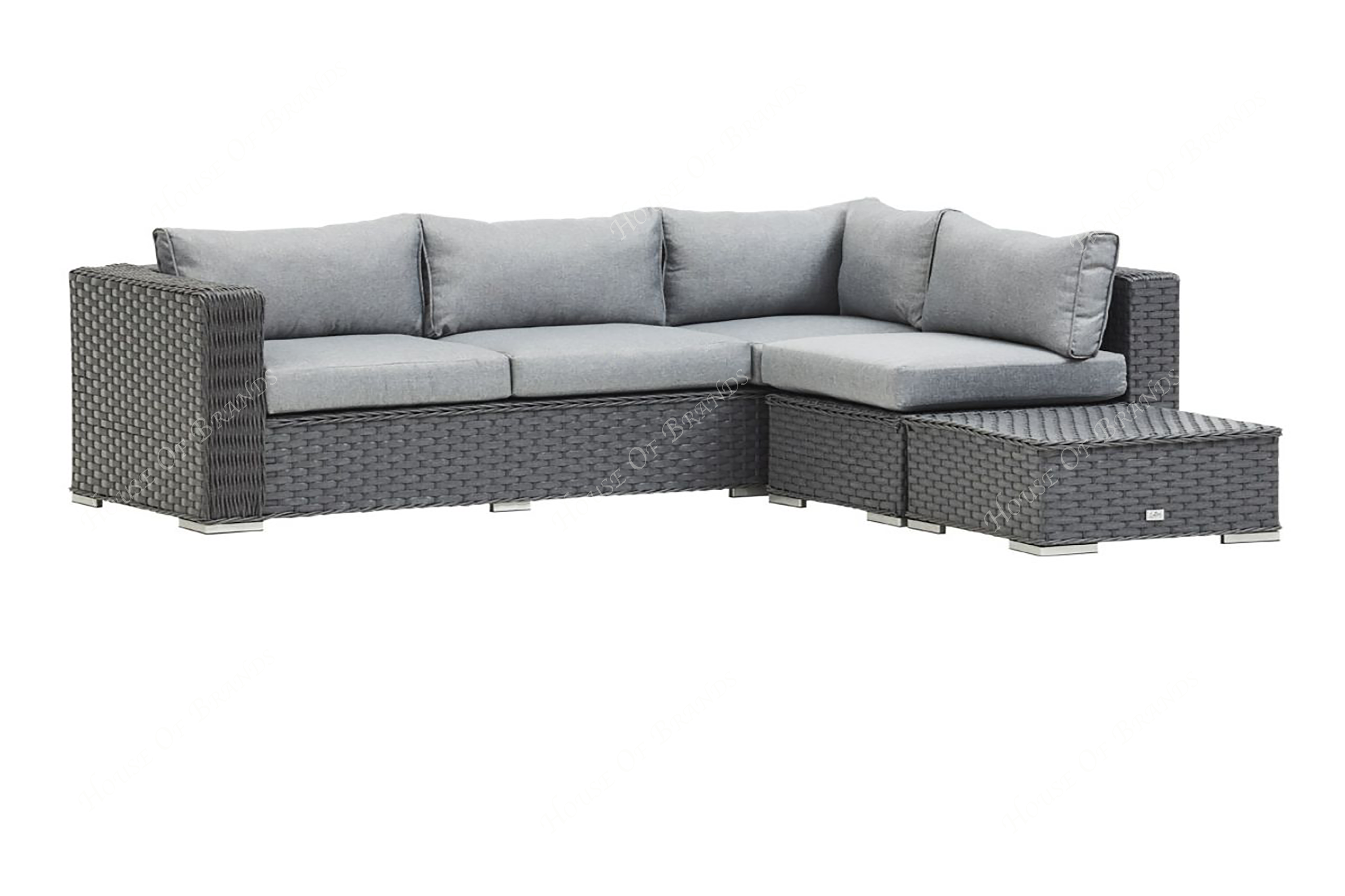 Rattan Chaise End Corner Sofa