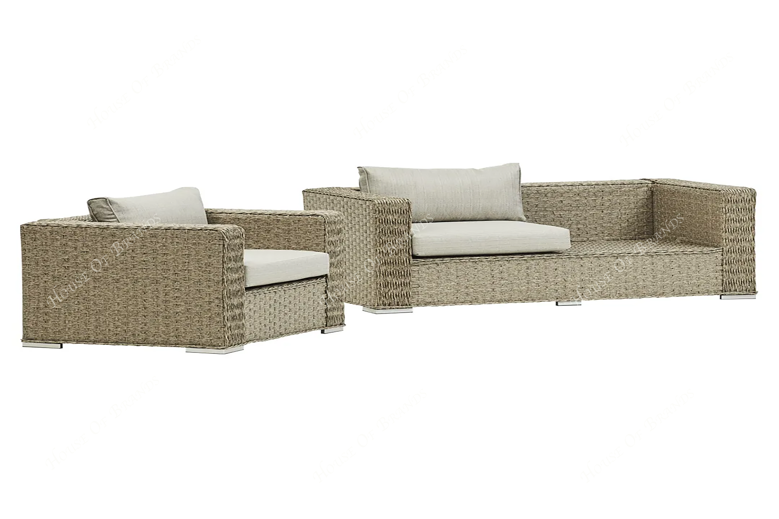 Beige Rattan Outdoor Dining set