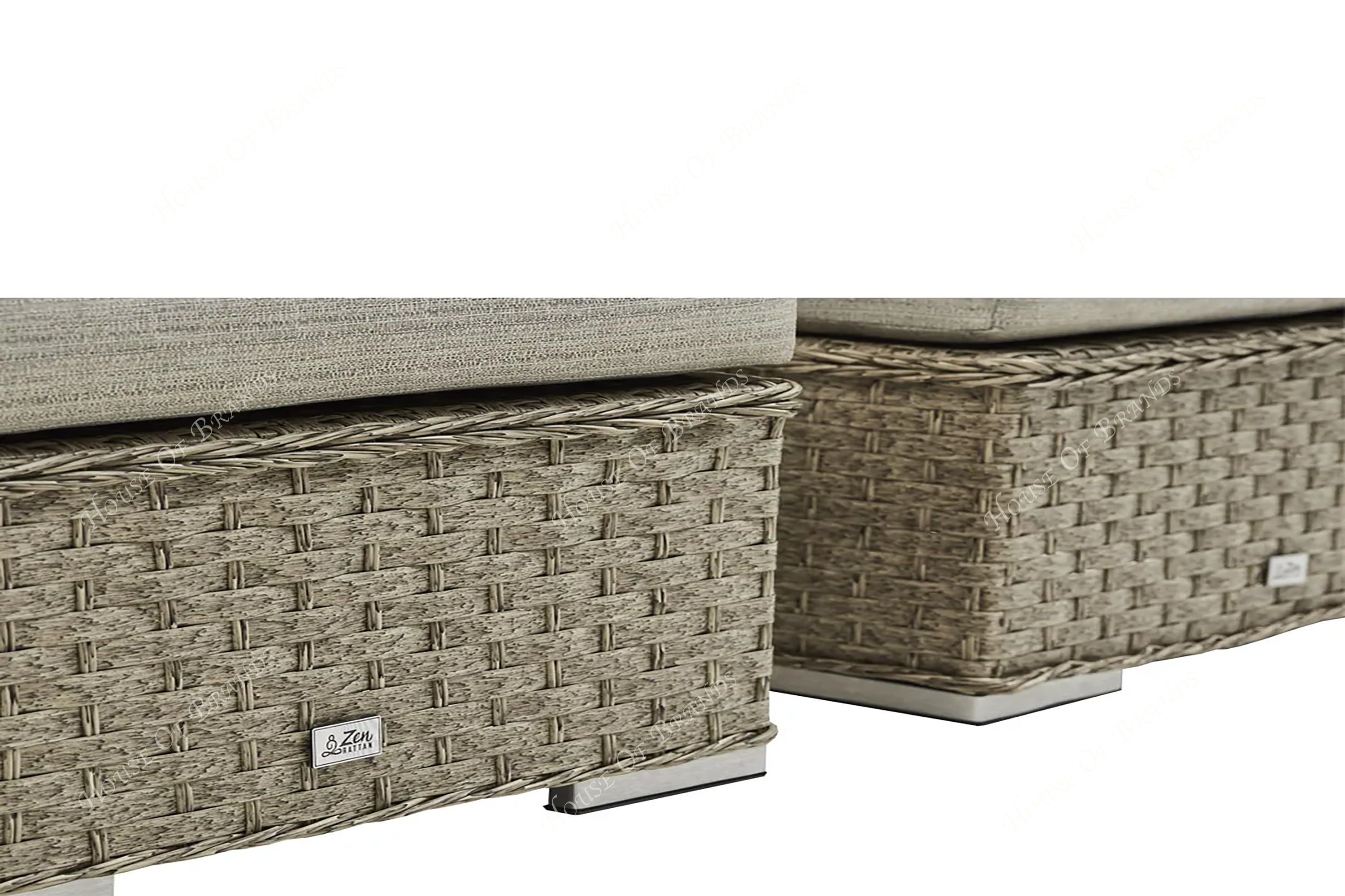 Beige Rattan Outdoor Dining set