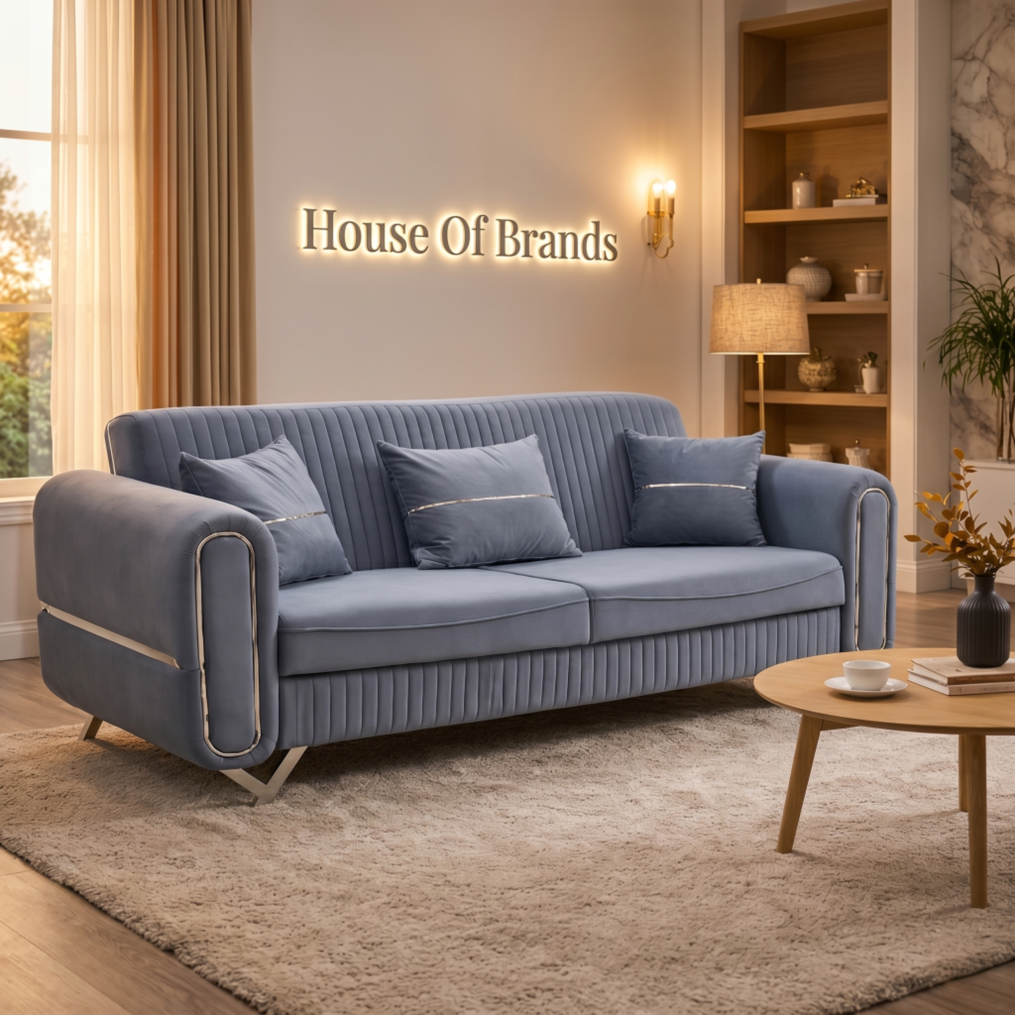 Rosalina 3+2 Seater Dark Grey Sofa Bed with Storage