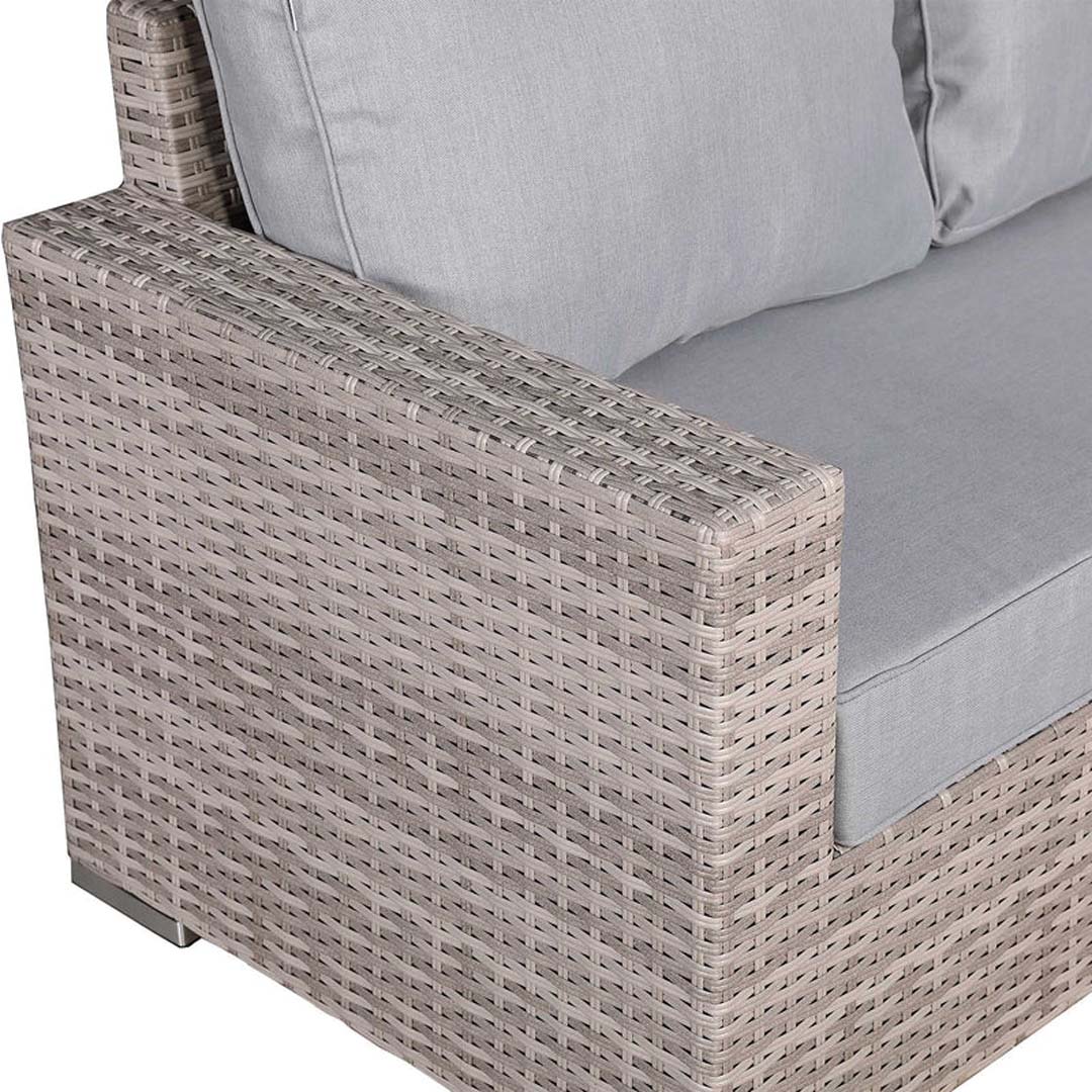 Santorini Luxe Corner Large Dining Set with Rising Table (Right Hand)
