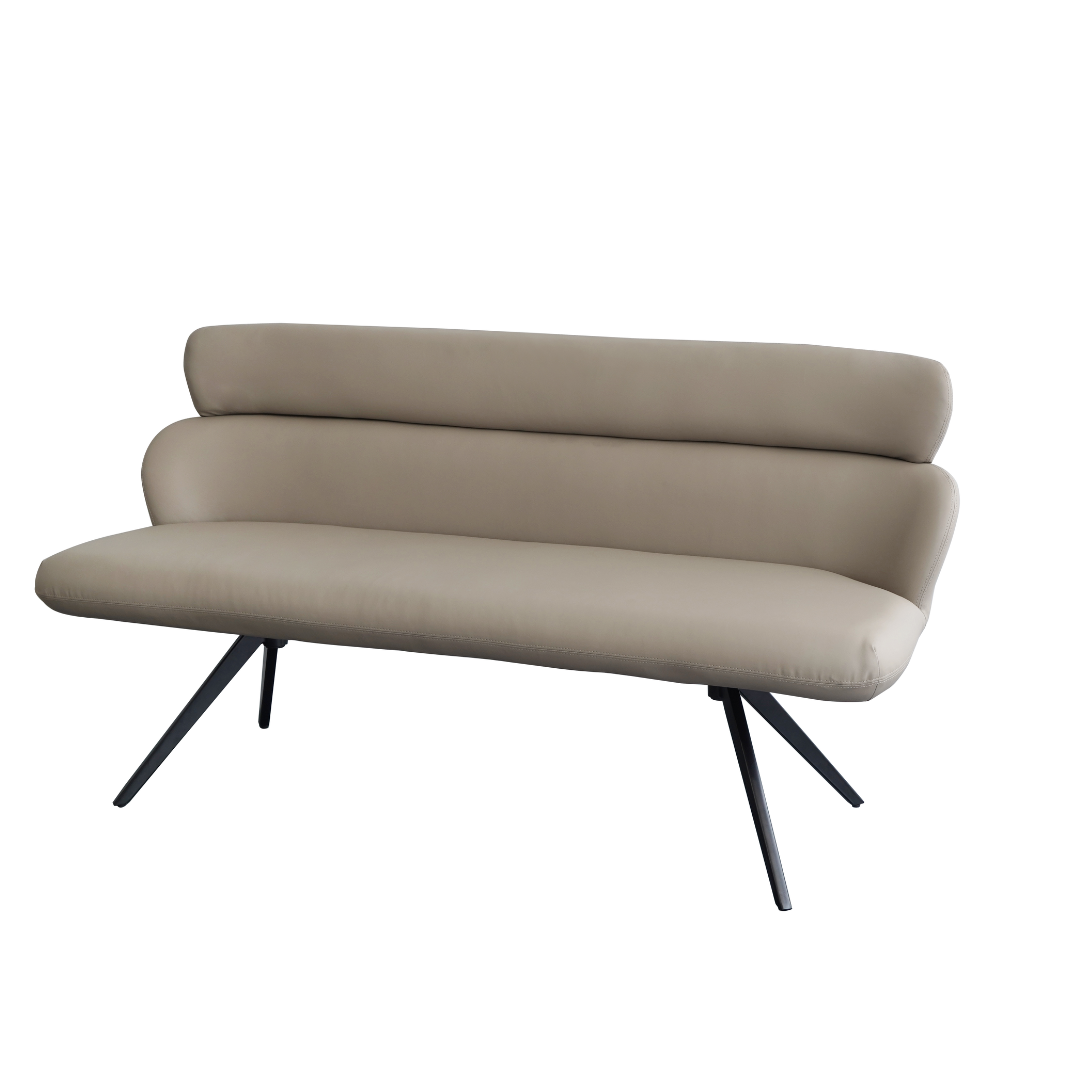 Savanah Taupe PU High Back Dining Bench