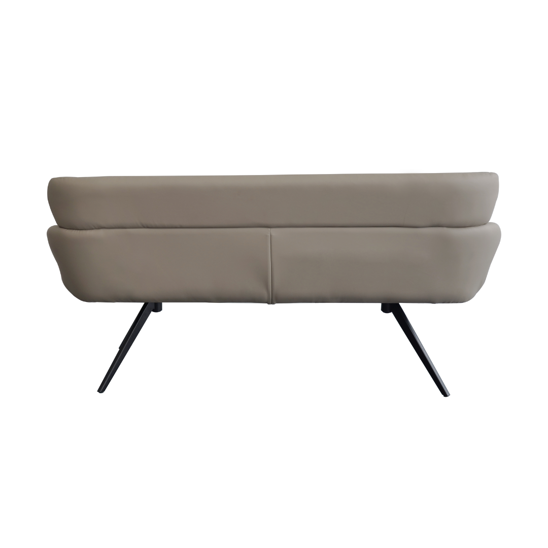 Savanah Taupe PU High Back Dining Bench