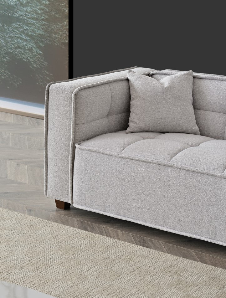 4 Seater Aluxo Murray Sofa Range in Putty Boucle Fabric