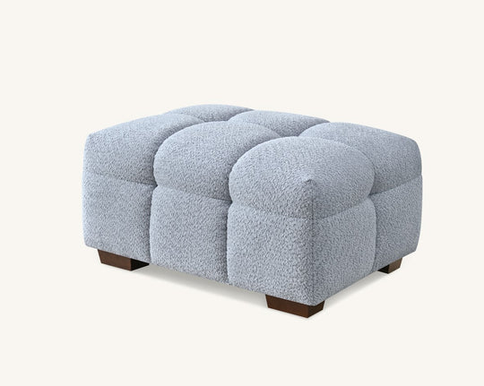 Aluxo Tribeca Stool In Pearl Boucle Fabric
