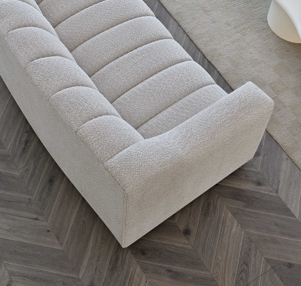 Aluxo Astoria 3 Seater Sofa In Oatmeal Boucle Fabric