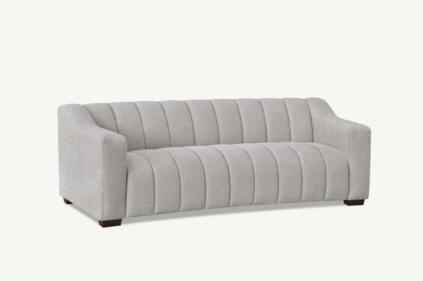 Aluxo Astoria 3 Seater Sofa In Oatmeal Boucle Fabric