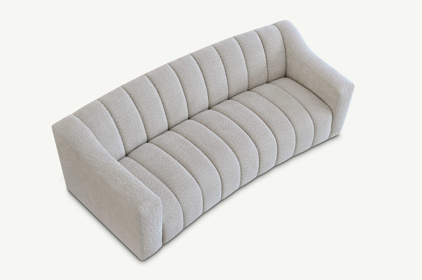 Aluxo Astoria 3 Seater Sofa In Oatmeal Boucle Fabric