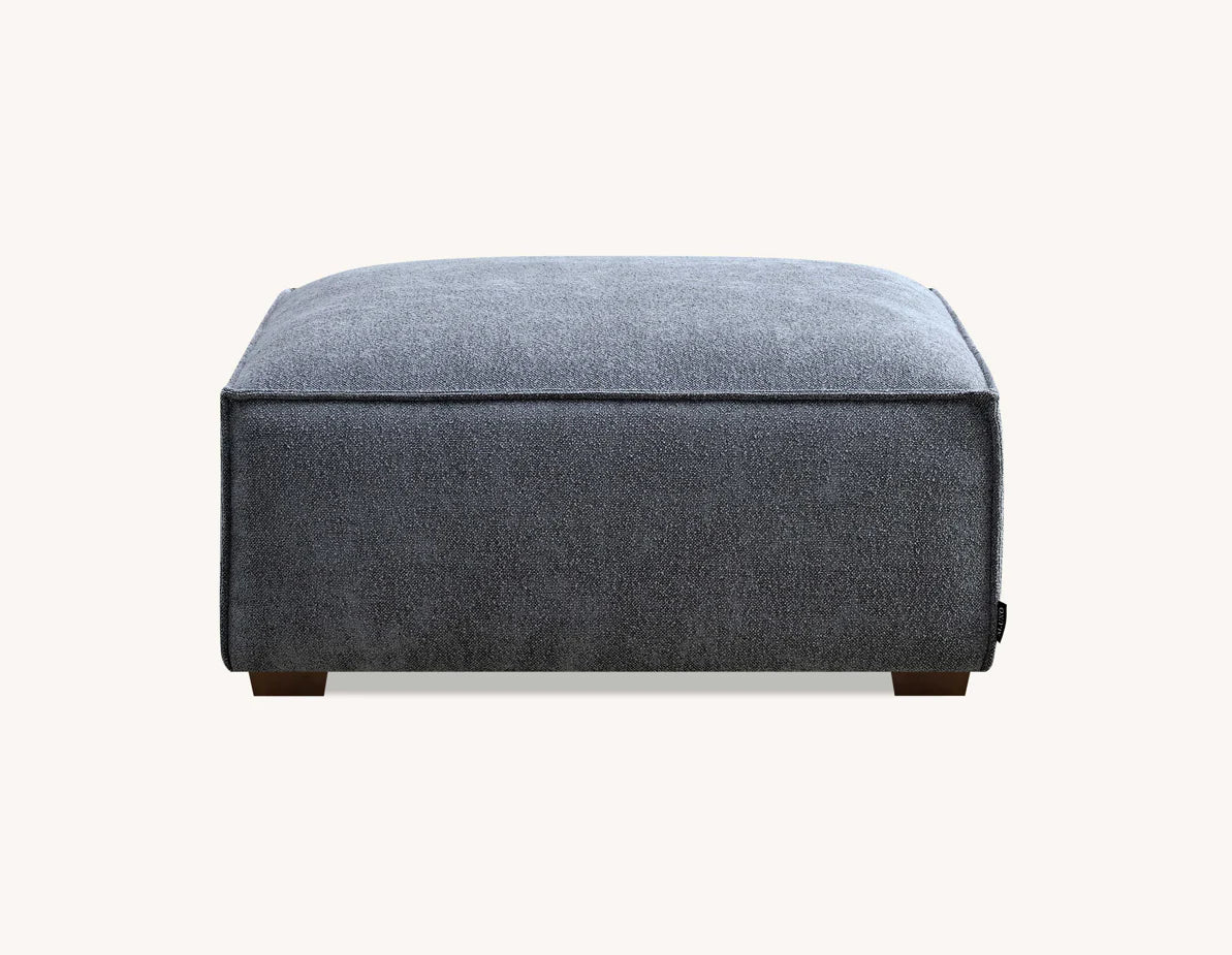 Aluxo Dakota 4 Seater With Chaise In Charcoal Boucle