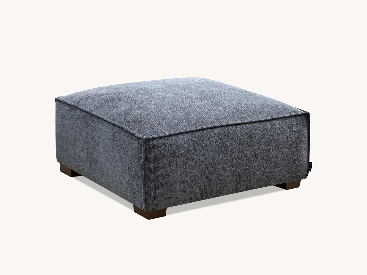 Aluxo Dakota 4 Seater With Chaise In Charcoal Boucle