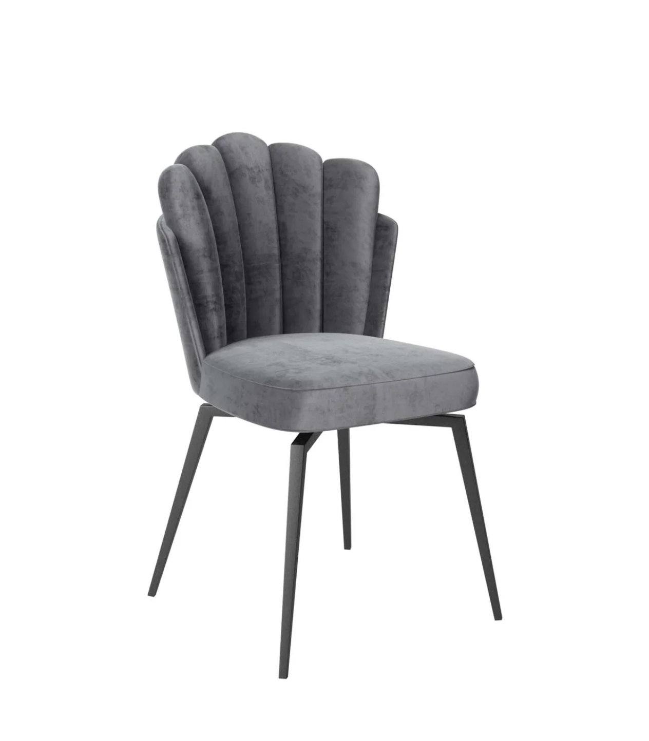 Ferrano Grey Fabric Dining Swivel Chair