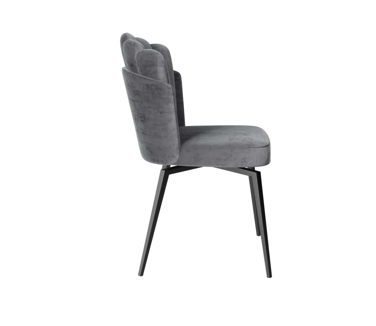 Ferrano Grey Fabric Dining Swivel Chair