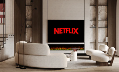 Clarendon Black Borderless Glass LED Electric Fireplace