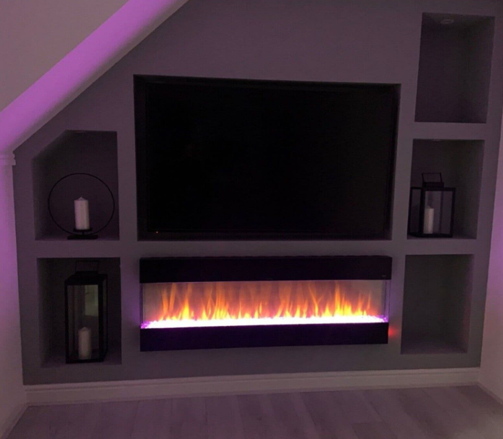 Mirage Black Wall Mounted 50 Inch Electric Fire with Remote