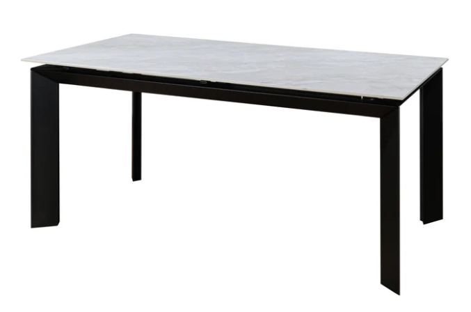 Scorpio 160-220cm White Ceramic Extendable Dining Table