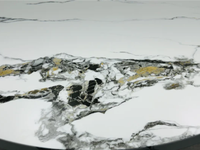 Capri 110cm Round White Marble Dining Table