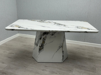 Capri 160cm Round White Marble Dining Table