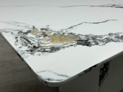 Capri 160cm Round White Marble Dining Table