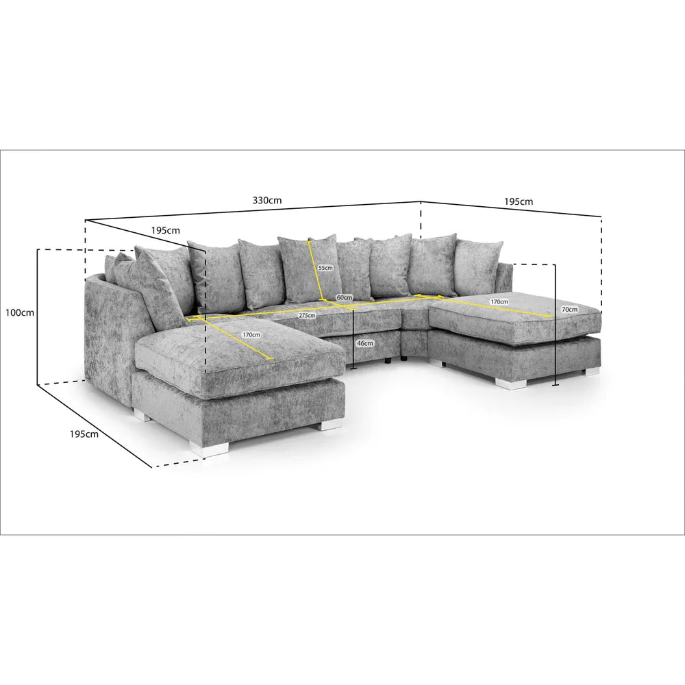 Shoreditch Scatterback U-Shape Corner Sofa