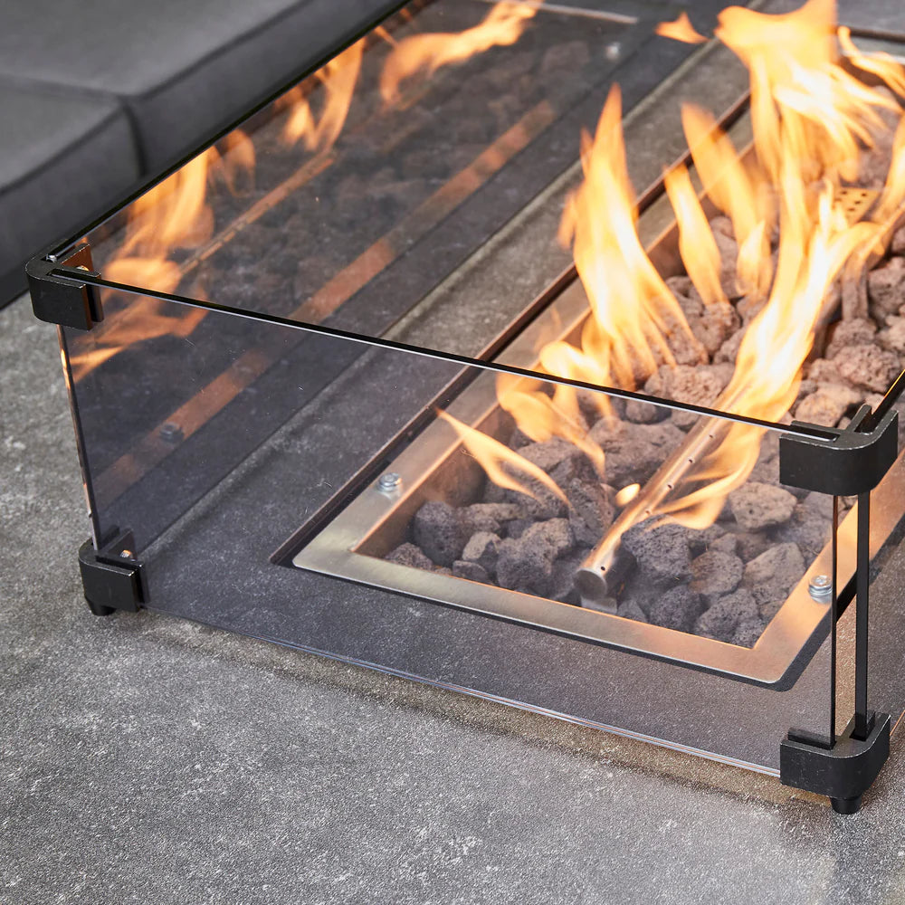 Sienna Aluminium Sofa Dining Set with Fire Pit – Grey