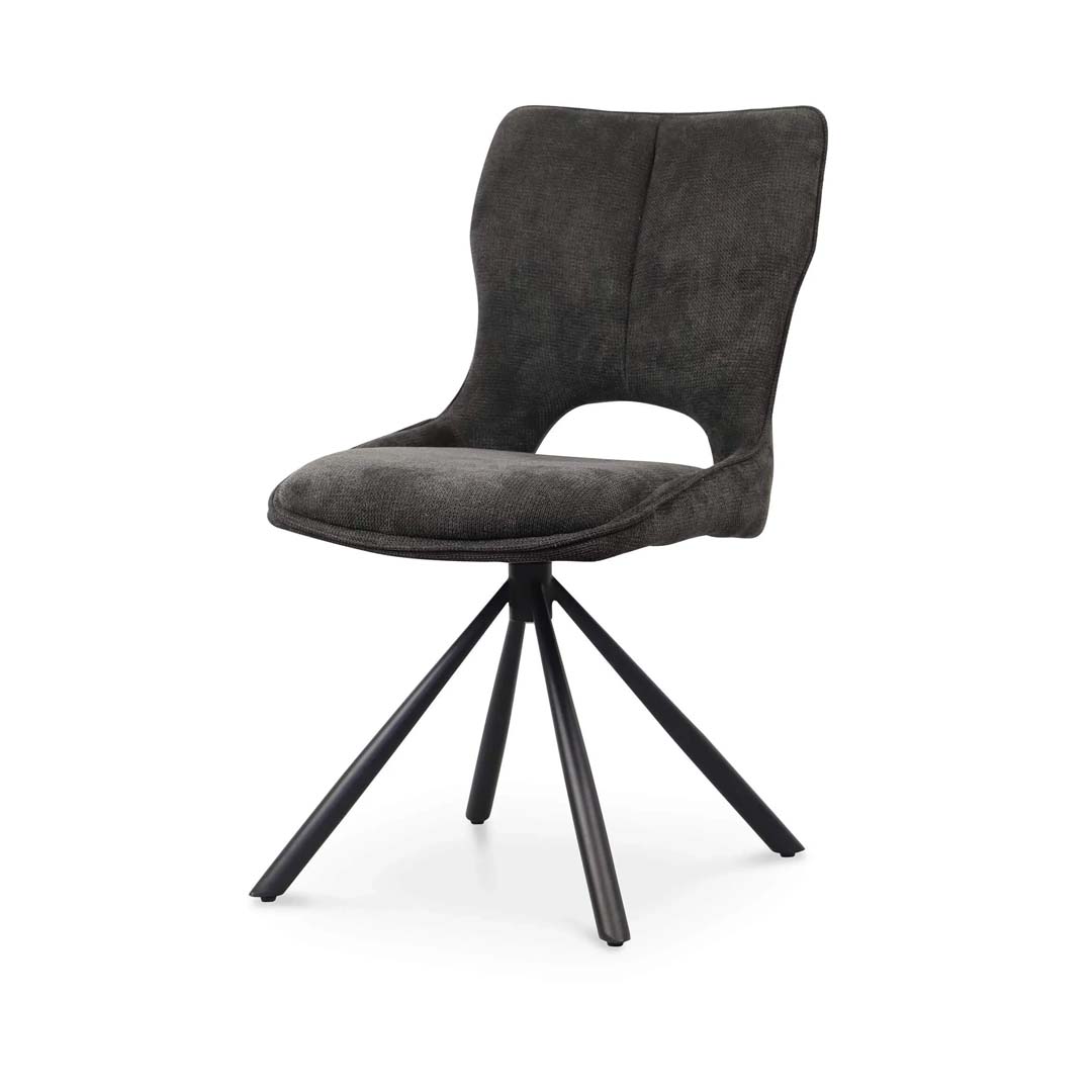 Sydney 160cm Grey Ceramic Marble Dining Table Set with Grey Velvet 360° Swivel Chairs