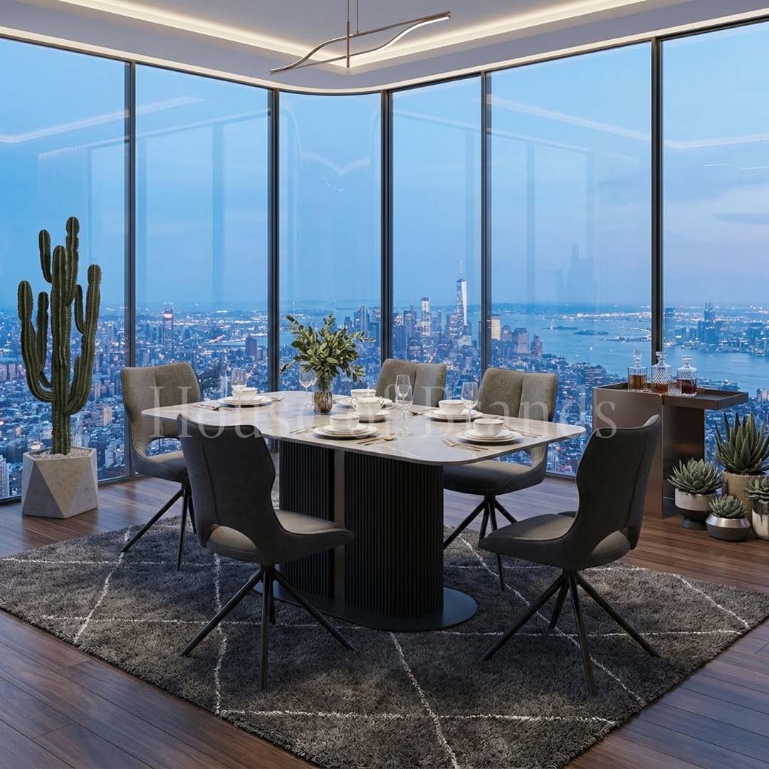 Sydney 160cm Grey Ceramic Marble Dining Table Set with Grey Velvet 360° Swivel Chairs