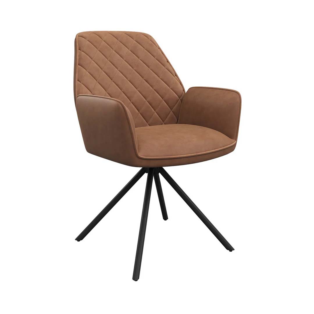 Torelli Lina Leather Swivel Dining Chair