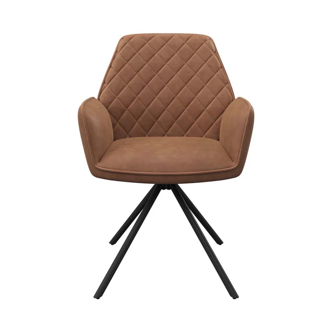Torelli Lina Leather Swivel Dining Chair