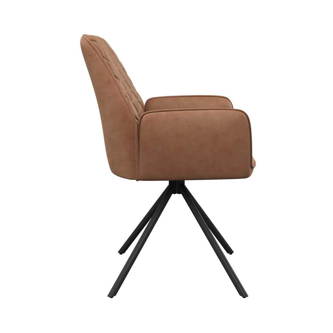 Torelli Lina Leather Swivel Dining Chair