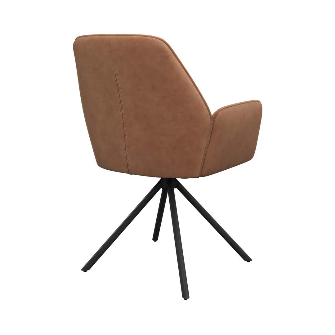 Torelli Lina Leather Swivel Dining Chair