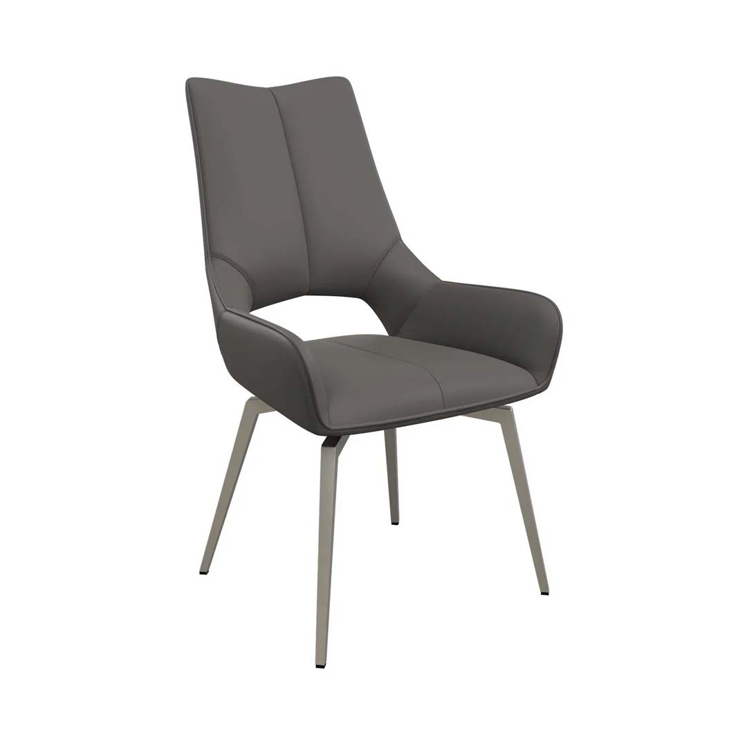 Torelli Spinello Leather Swivel Dining Chair