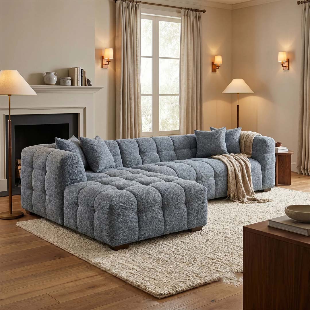 Tribeca Bubble Bouclé Corner Sofa