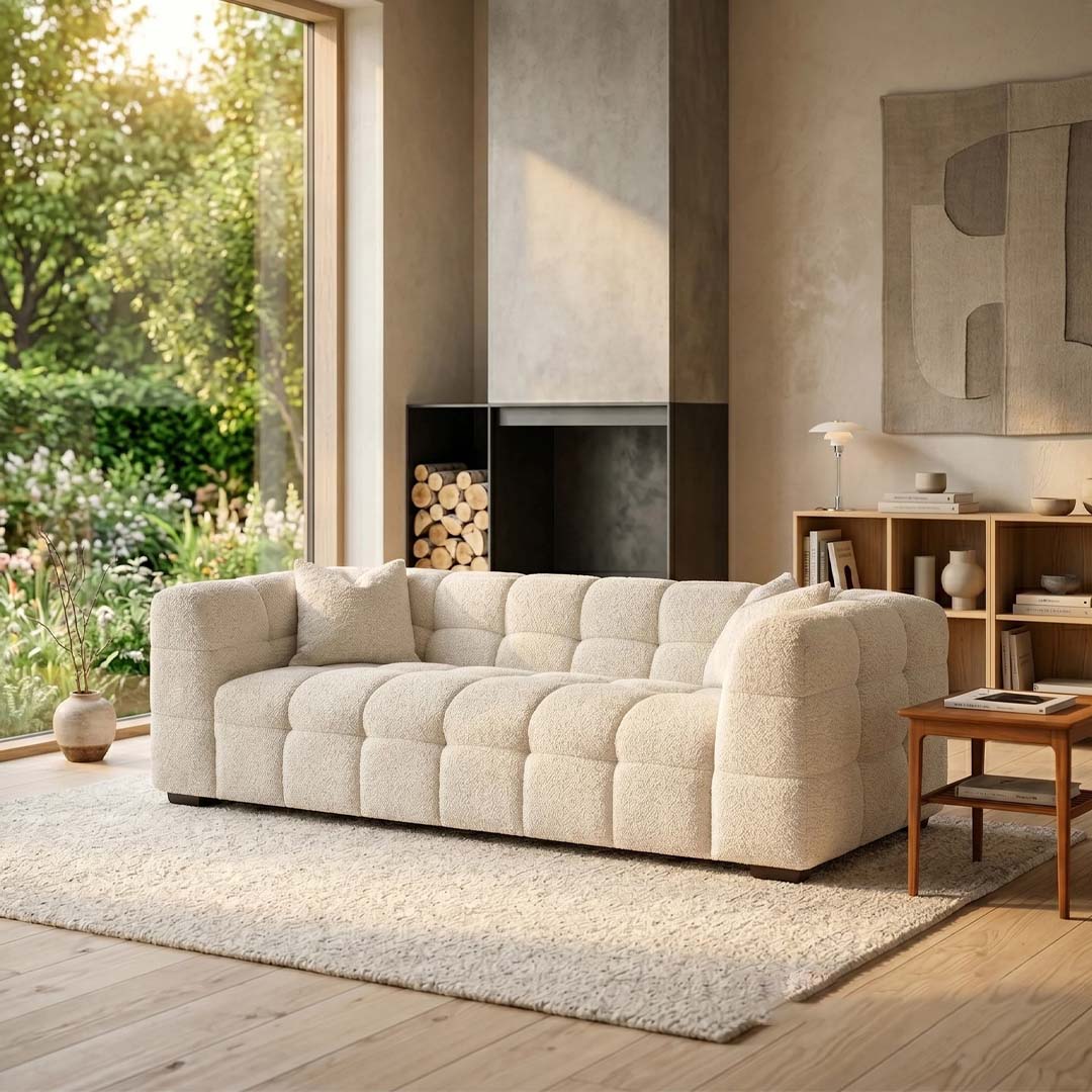Tribeca Bubble Bouclé Sofa Set