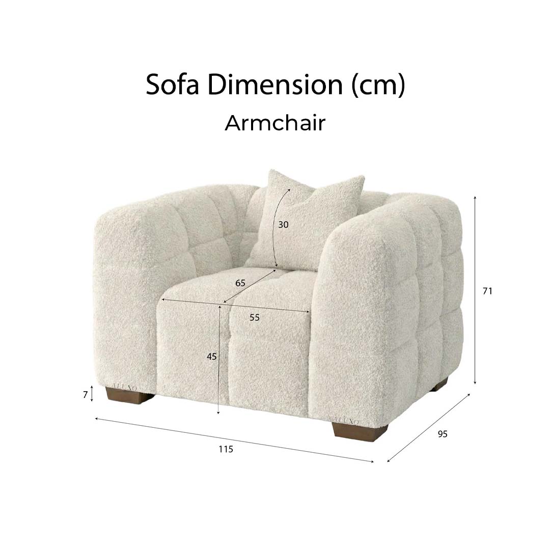 Tribeca Bubble Bouclé Sofa Set