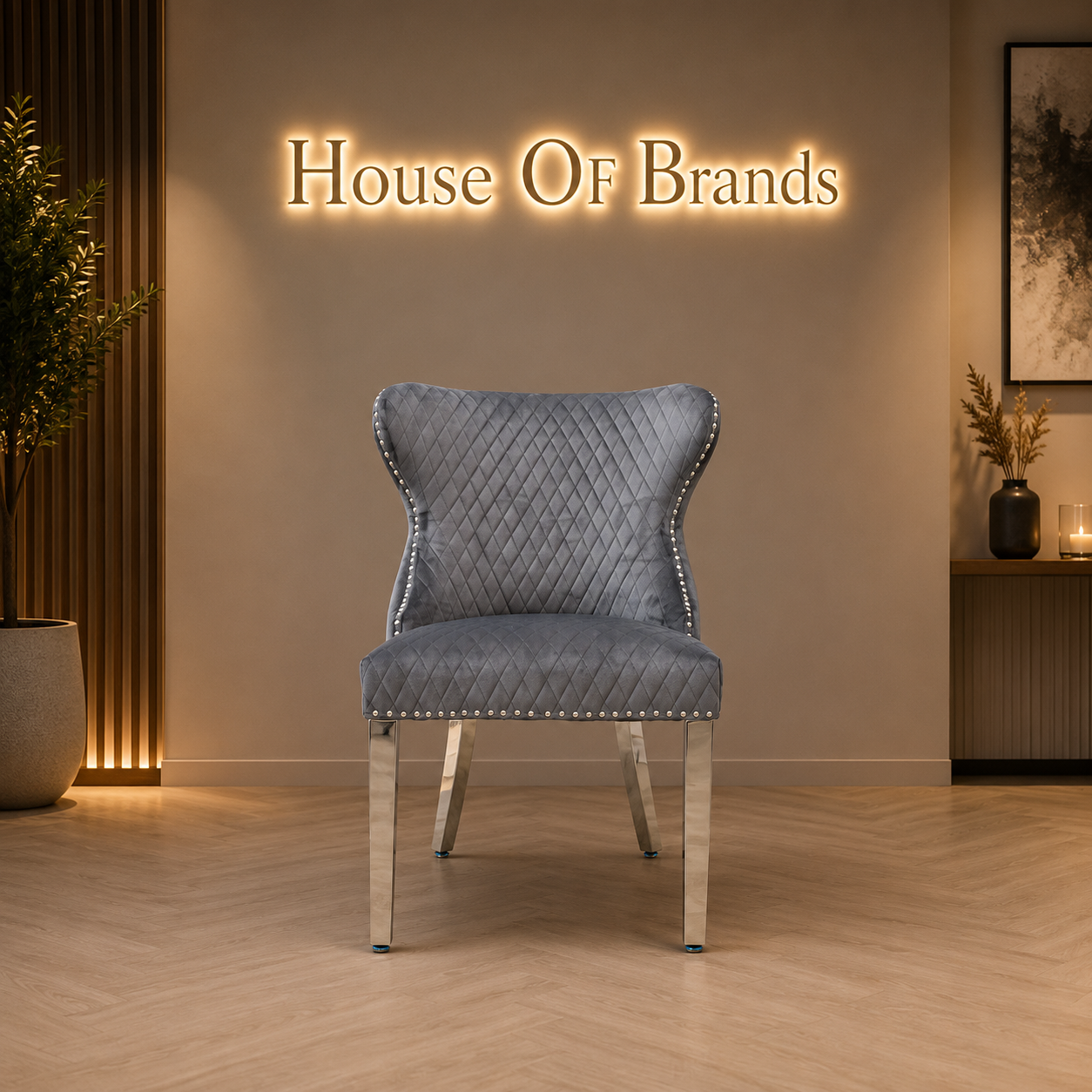 Grey Valentino Dining chair