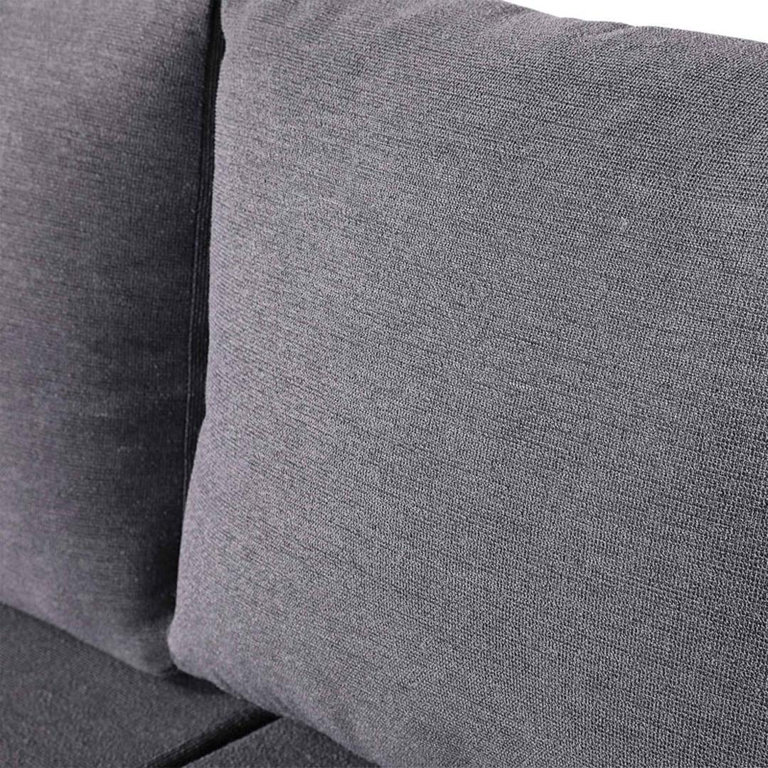 Venice Luxe Large L-Shaped Corner Sofa Set | Grey Aluminium