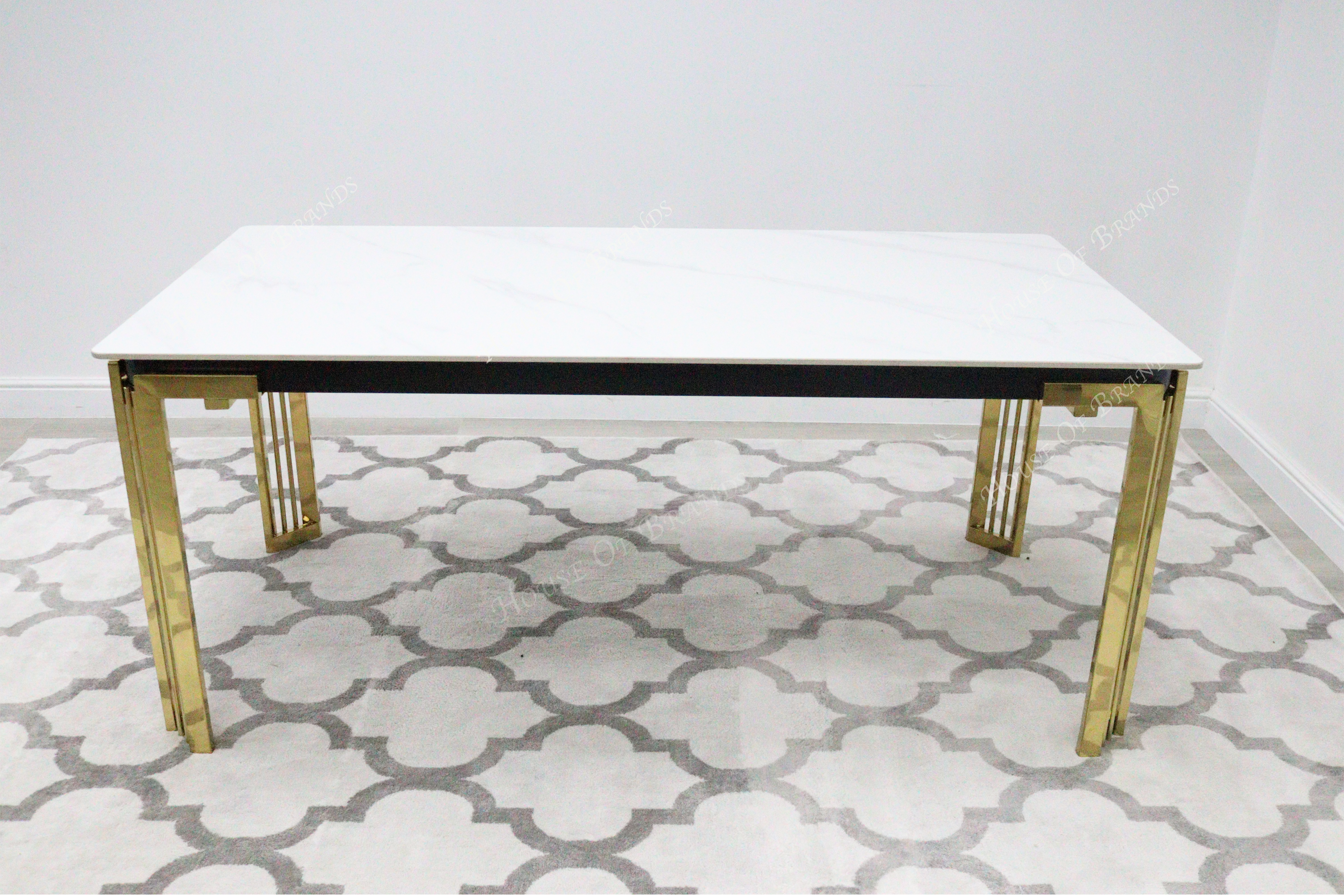 Sorrento Gold Ceramic Dining Table