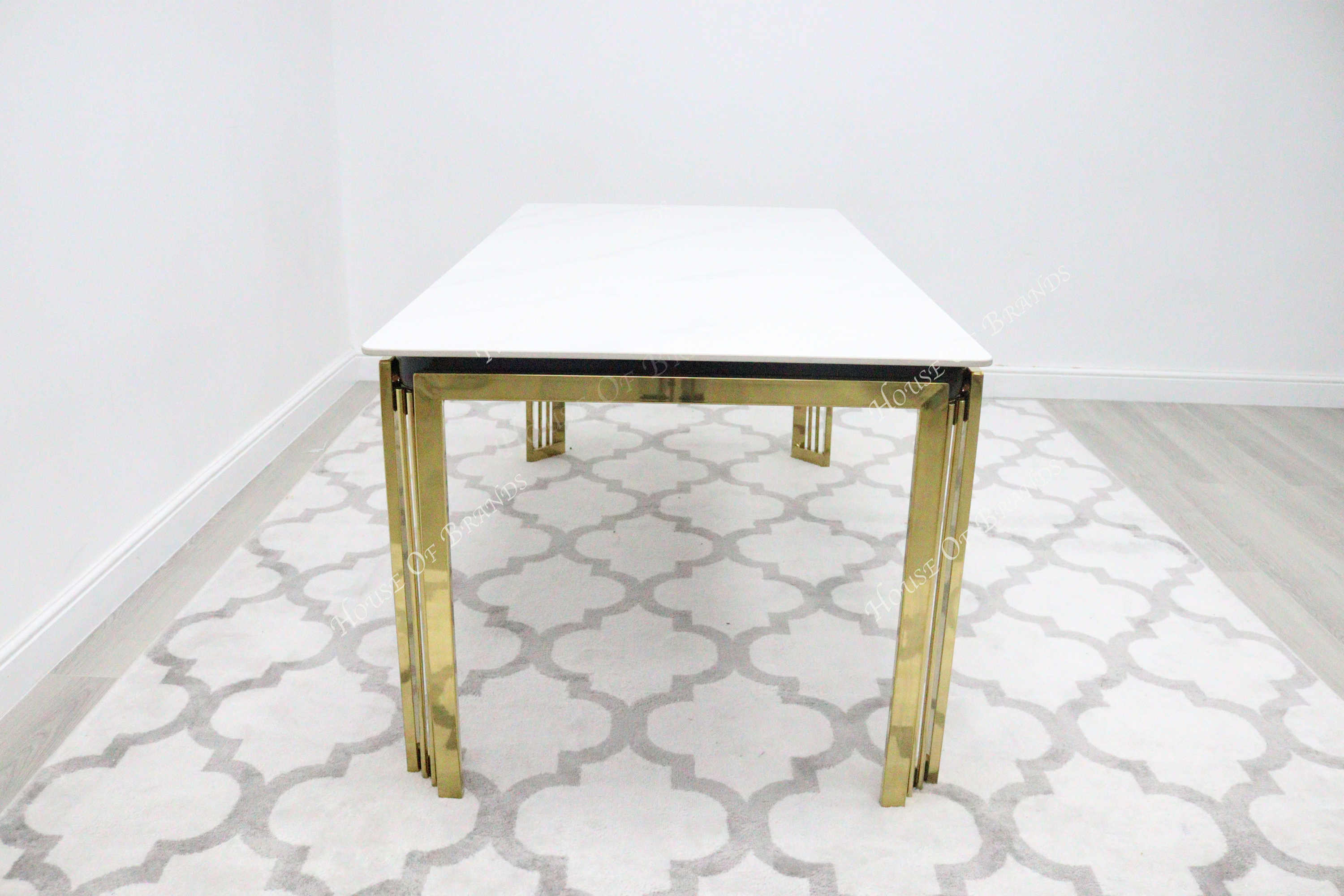 Sorrento Gold Ceramic Dining Table