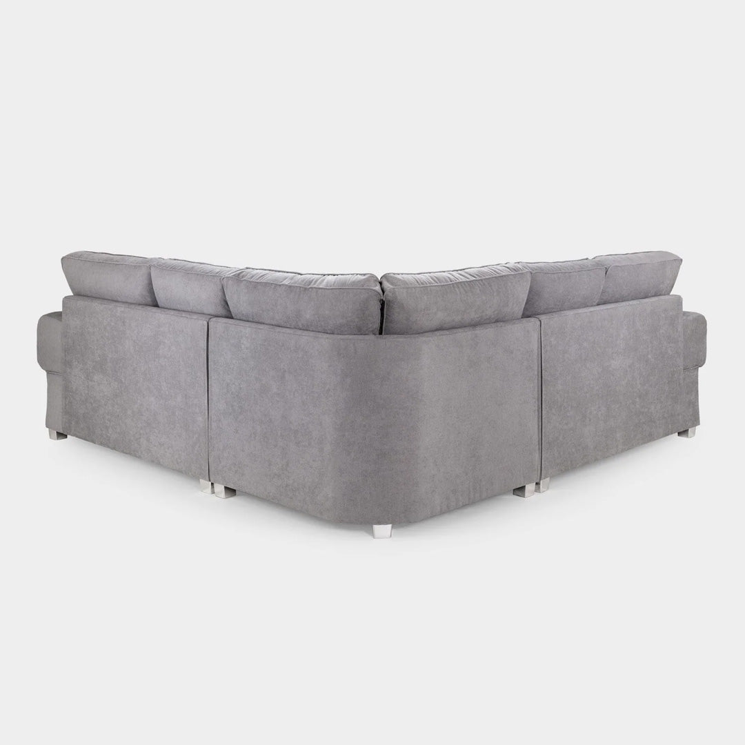 Verona Fullback Large Corner Sofa in Grey