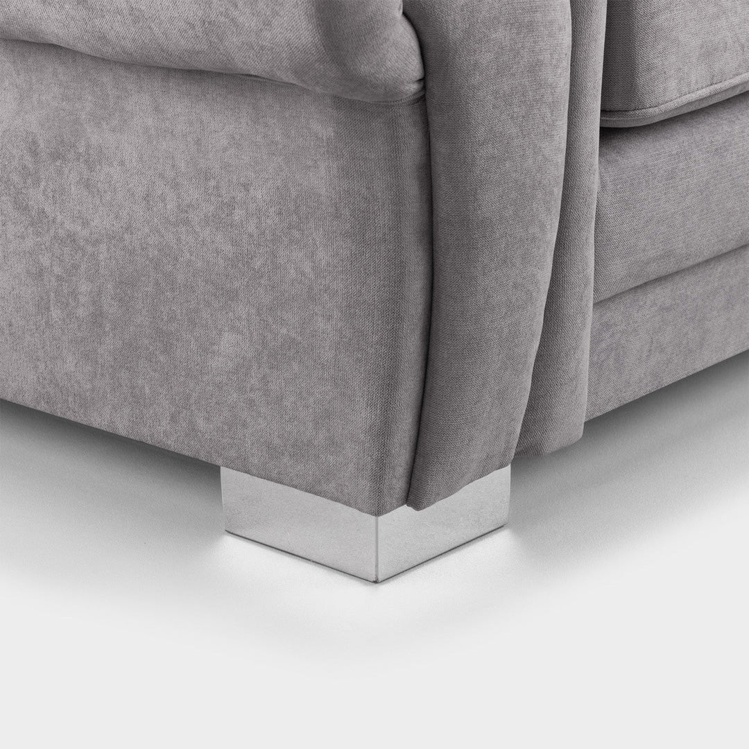 Verona Fullback Large Corner Sofa in Grey