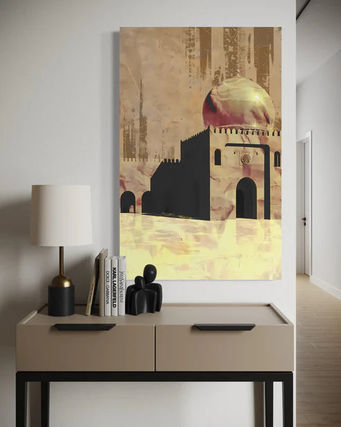 Warm Earth Tones Islamic Mosuqe Canvas