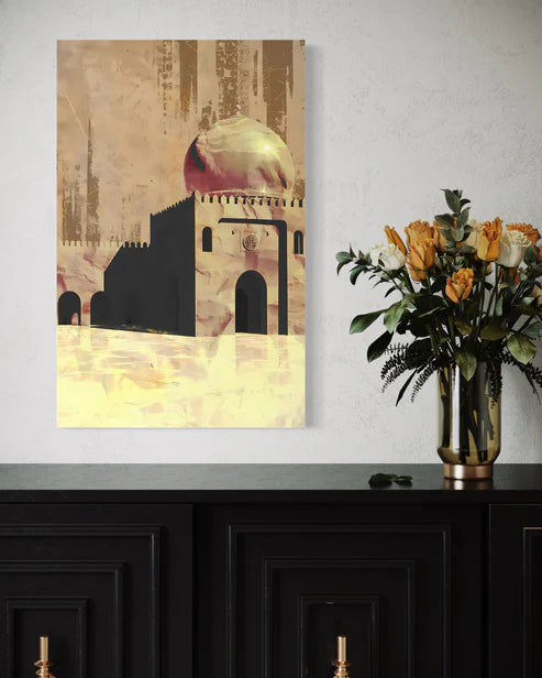 Warm Earth Tones Islamic Mosuqe Canvas